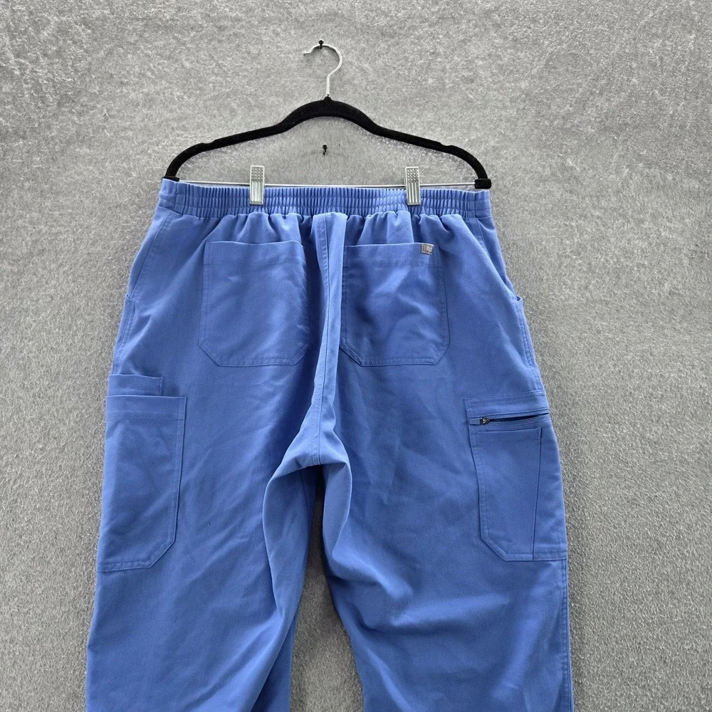 FIGS Women Scrub Pants L/T Blue Yola Skinny Cargo PO#1518 31